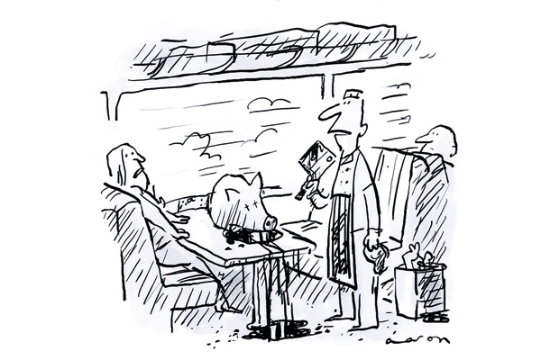 ‘What? Everyone else works on the train.’