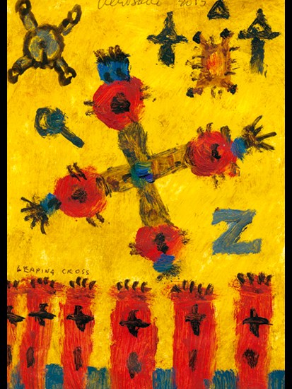 ‘Leaping Cross’, 2013, by Alan Davie