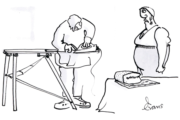 ‘Is this performance art or are you actually ironing?’