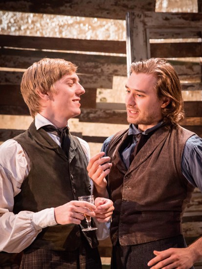Idealists and chums: Joshua James (Arkady) and Seth Numrich (Bazarov)