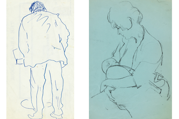 ‘He thought he could have made it as a visual artist — if only more people had liked his work.’ Above: John Arlott reading (1977) and Kathy and Jessy (1963)