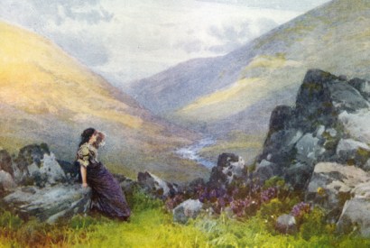 ‘Lorna Doone’s bower’. An illustration from R.D. Blackmore’s ‘Romance of Exmoor’, 1869