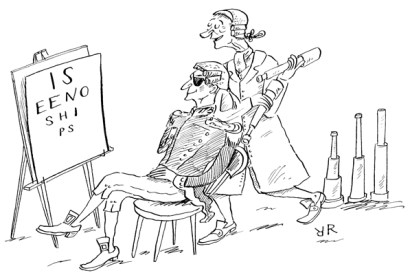 ‘Very good, Admiral Nelson, sir. Now shall we try the good eye?’