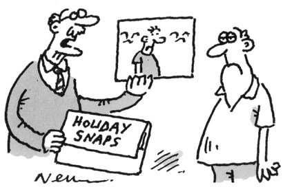 ‘Here’s me still in the queue at the passport office…’