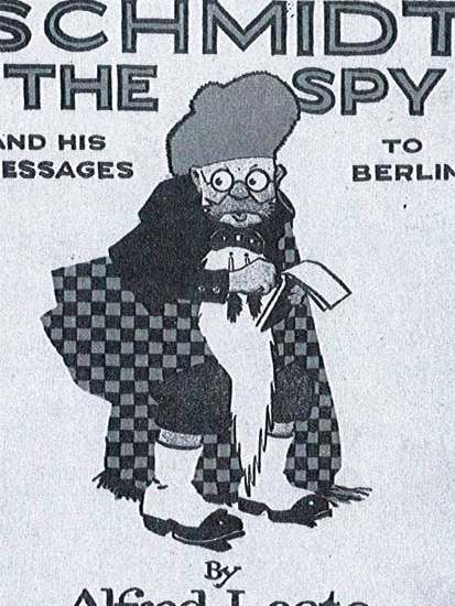 Illustration, from World War I in Cartoons, Mark Bryant, Grub Street.