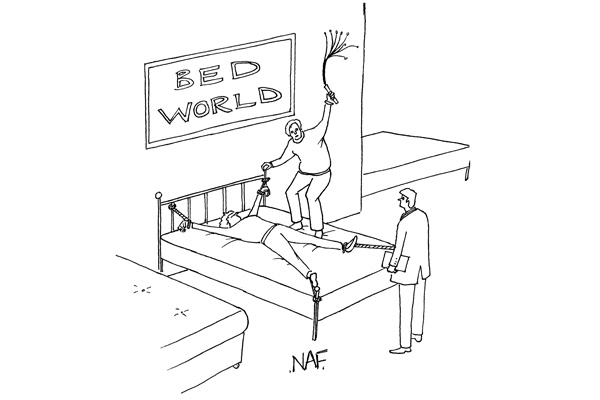 ‘Well, how else are we supposed to know if it’s the right bed for us?’