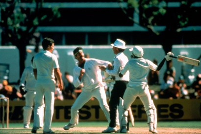Infamous confrontation: Javed Miandad and Dennis Lillee at the WACA, November 1981