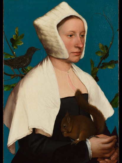 ‘A Lady with a Squirrel and a Starling’, c.1526–28, by Hans Holbein the Younger