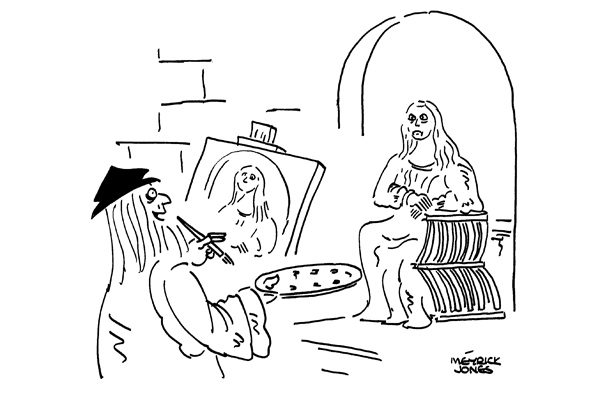 ‘OK — maybe this’ll help. Right, a horse goes into a bar and the barman says...’