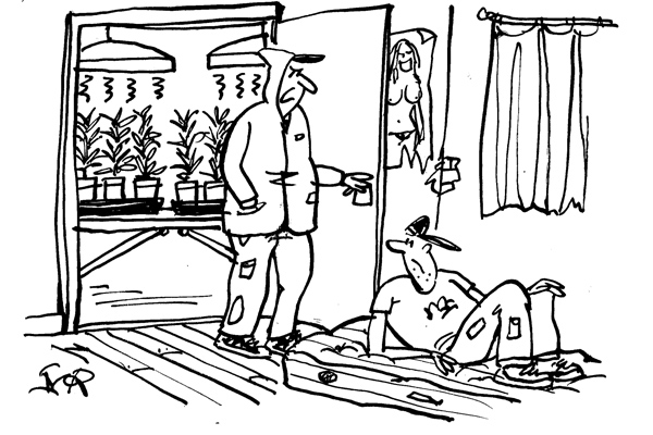 ‘Move yourself! The grass needs cutting.’