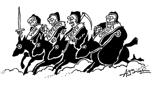 ‘He’s taken over from Famine.’