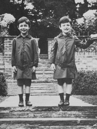 Peter and Ian Fleming as boys at Joyce Grove (Peter is on the left)