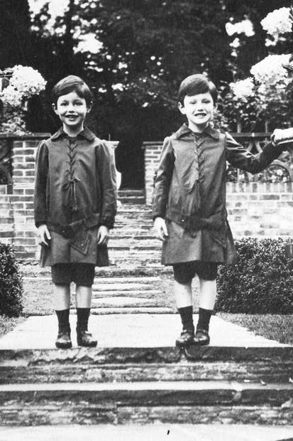Peter and Ian Fleming as boys at Joyce Grove (Peter is on the left)