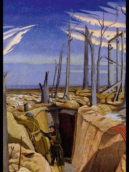 ‘Oppy Wood, 1917, Evening’, 1918, by John Nash