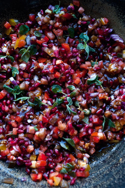 Ottolenghi’s tomato and pomegranate salad