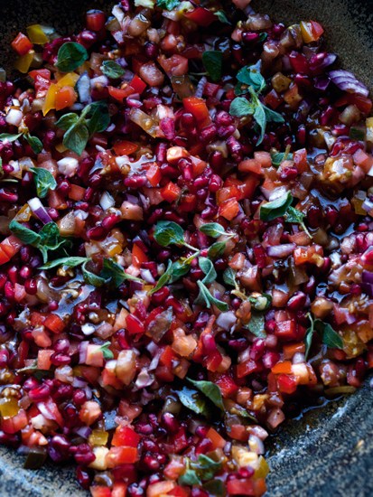Ottolenghi’s tomato and pomegranate salad