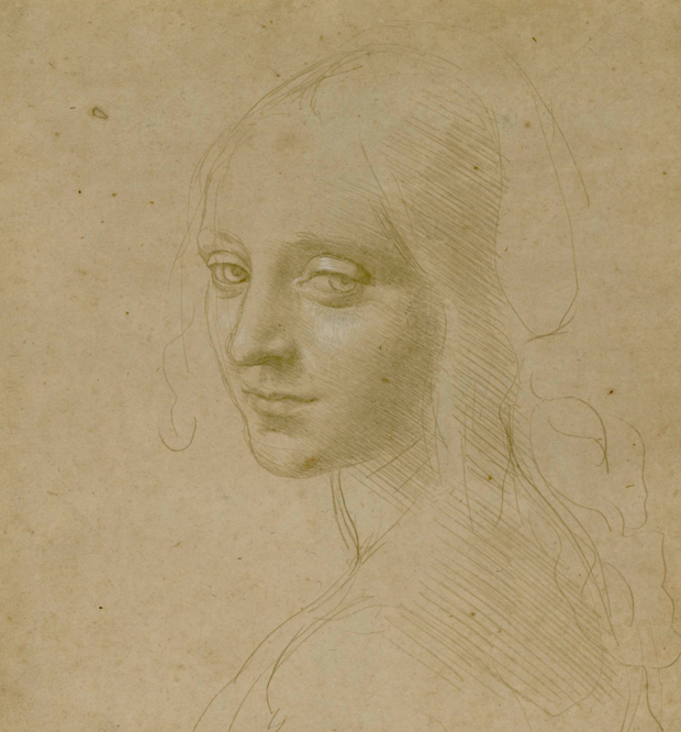 ‘Portrait of a Young Girl’, presumed study for the angel in ‘The Virgin of the Rocks’ by Leonardo da Vinci
