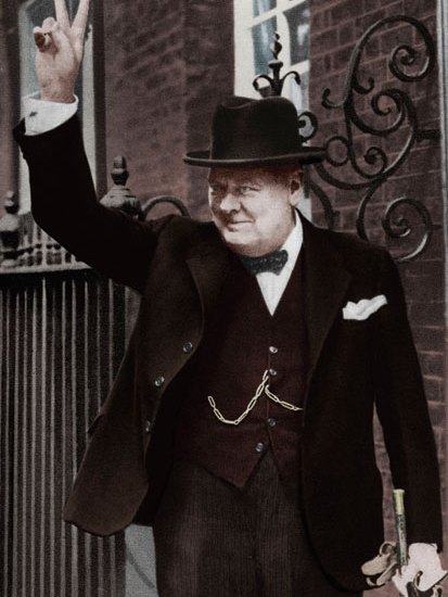 Outside Downing Street in June 1943. Ten years earlier, no one would have thought it remotely likely that Winston Churchill would be regarded as his country’s saviour