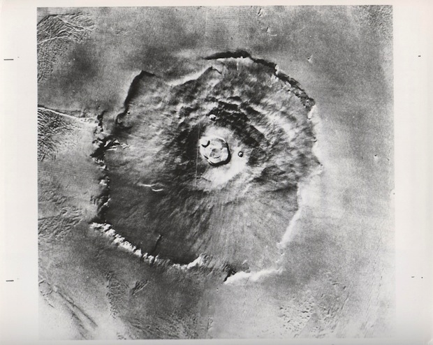Mars, Olympus Mons, Mariner 9, 1972, Vintage gelatin silver print, c.20 x 25 cm, NASAJPL 70-H-529, BREESE LITTLE