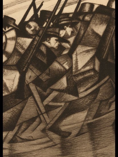 ‘Returning to the Trenches’, 1916, by C.R.W. Nevinson