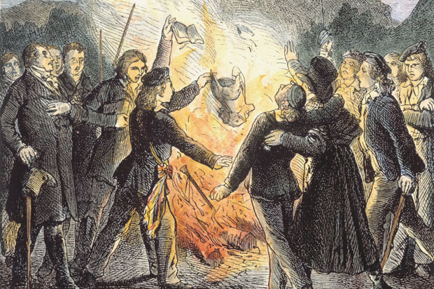 Students at the Wartburg festival in October 1817, celebrating the tercentenary of the Reformation and the fourth anniversary of the Battle of Leipzig, cause panic in the courts of Europe