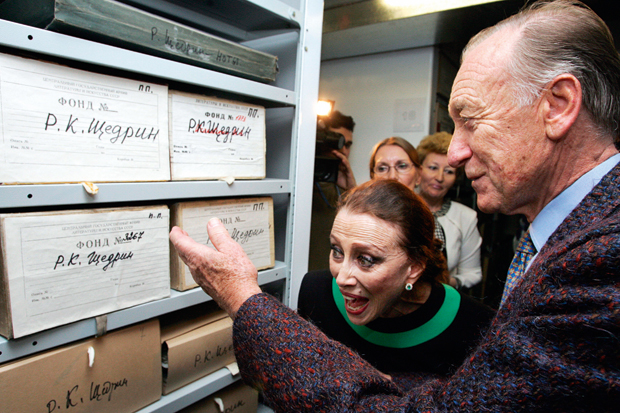 Shchedrin and Plisetskaya hand over their files to the Russian state literature and art archive in Moscow