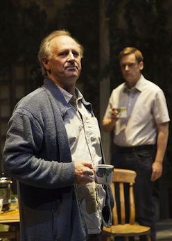 The Vertical Hour at Park Theatre. Peter Davison (Oliver) and Finlay Robertson (Philip). Photo credit TEA Films (3)