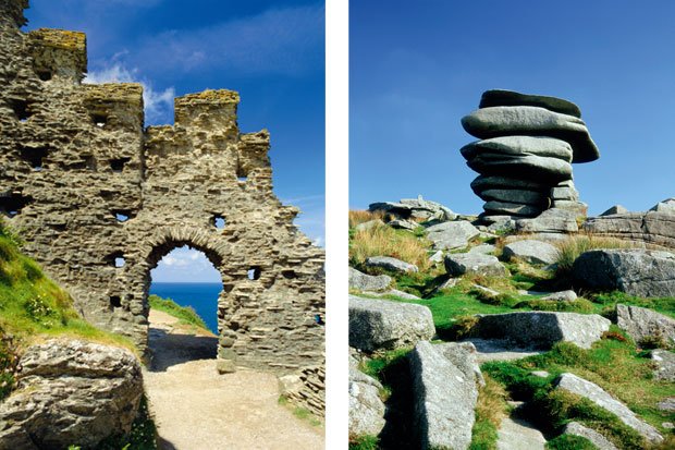 Philip Marsden gets close to the impenetrable secrets of Tintagel (left) and Bodmin Moor (right), among many other mysterious sites