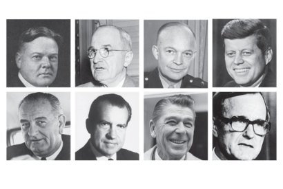 All Worsthorne’s men: Hoover, surprisingly nice; Truman, smiling until Perry spoke; Eisenhower, who mocked his name; Kennedy, a hero; LBJ, a boor; Nixon, a friend; Reagan; and the first Bush