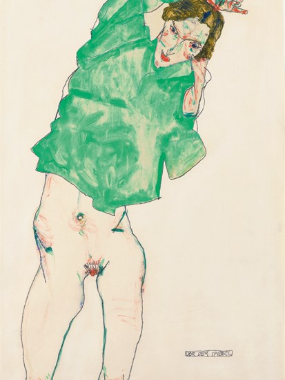 ‘Before the Mirror’, 1913, by Egon Schiele