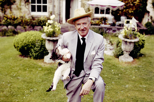 Cecil Beaton with Mickey the cat, Reddish house (self-portrait)