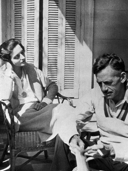 Eugene O’Neill with his last wife, the actress Carlotta Monterey, who safeguarded him, and enabled him to write his later plays, though friends and family considered her his jailer