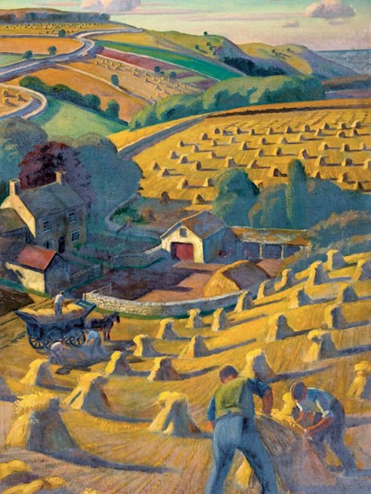 ‘Harvesting’ by Adrian Allinson. 1939 From Of Cabbages and Kings by Caroline Foley
