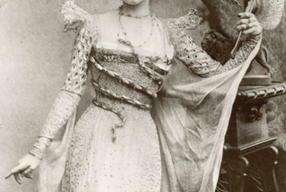 Margot dressed as an oriental snake charmer for a fancy dress ball at Devonshire House in 1897