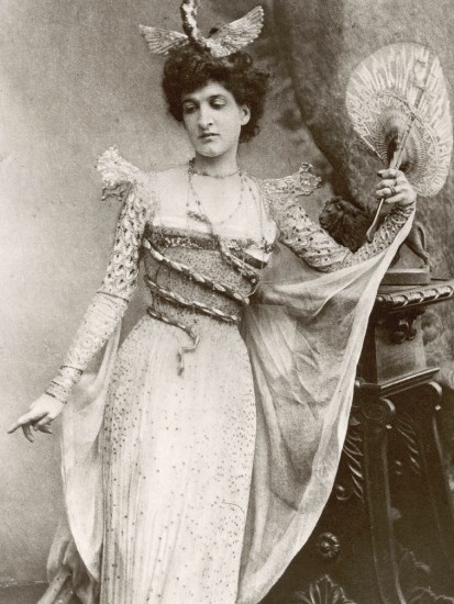Margot dressed as an oriental snake charmer for a fancy dress ball at Devonshire House in 1897