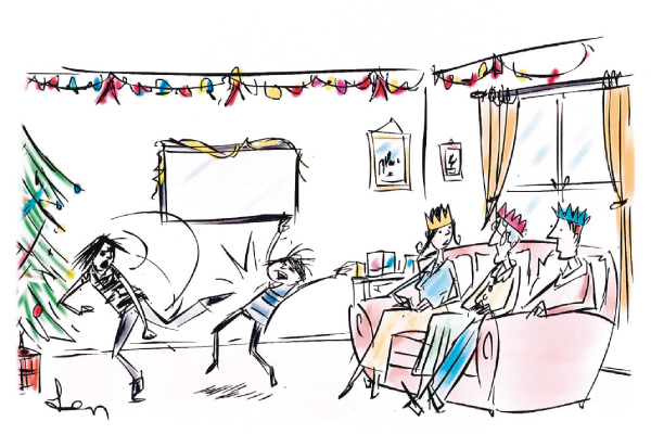 ‘They only agreed to join in with charades if they could include video games as a category.’