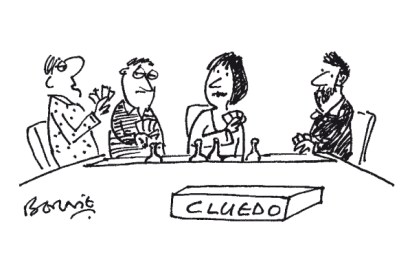 ‘Was it Mrs White, in the dining room, with the chicken chasseur?’