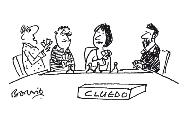 ‘Was it Mrs White, in the dining room, with the chicken chasseur?’