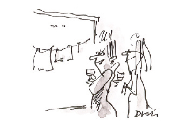 ‘I like to hang my washing so that the neighbours can read the labels.’