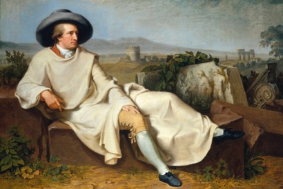 The undiscovered country: ‘Germany? Where is it?’, asked Goethe and Schiller in a collaborative poem. ‘I don’t know where to find such a place.’ Above: ‘Goethe in the Roman Campagna’, 1787, by Johann Tischbein, currently on show at the British Museum