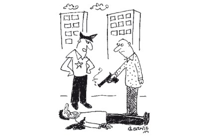 ‘OK, buddy, I’m arresting you for impersonating a police officer.’