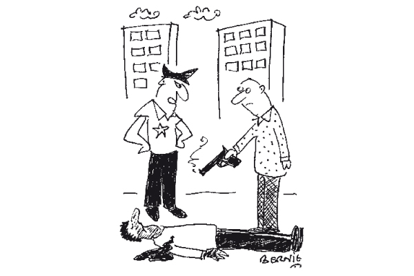 ‘OK, buddy, I’m arresting you for impersonating a police officer.’