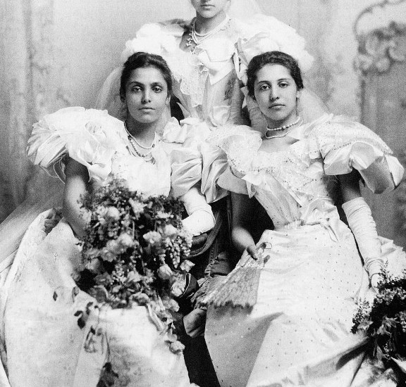 Princess Bamba, Catherine and Sophia Duleep Singh at their debut at Buckingham Palace, 1894