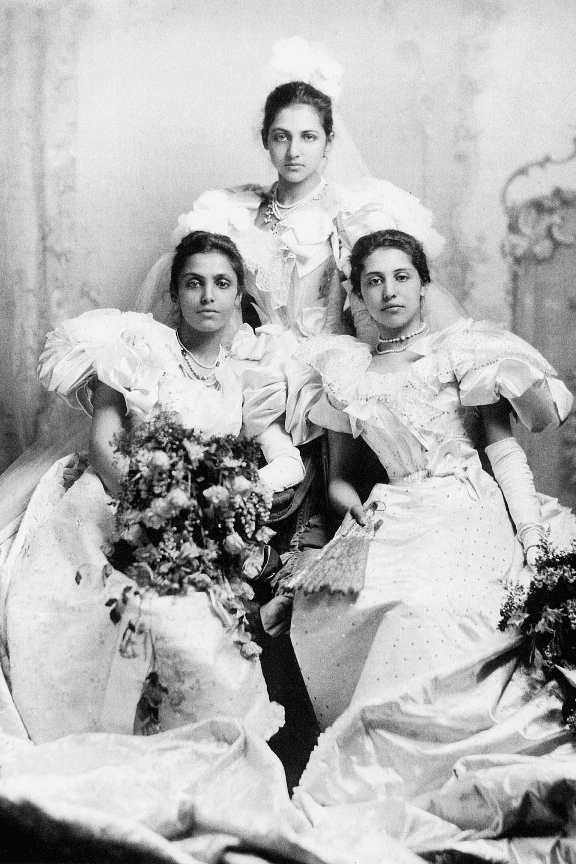 Princess Bamba, Catherine and Sophia Duleep Singh at their debut at Buckingham Palace, 1894