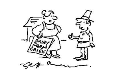 ‘Under present circumstances, a handful of beans for a dairy cow seems like a bargain, Jack.’