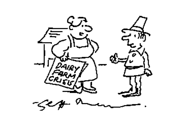 ‘Under present circumstances, a handful of beans for a dairy cow seems like a bargain, Jack.’