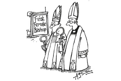 ‘Of course, she won’t be paid as much as a male bishop.’
