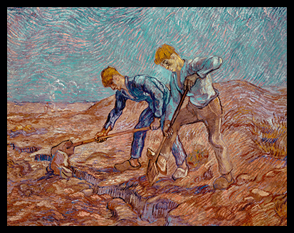 ‘The Diggers’ (after Jean-François Millet), 1889, by Vincent Van Gogh