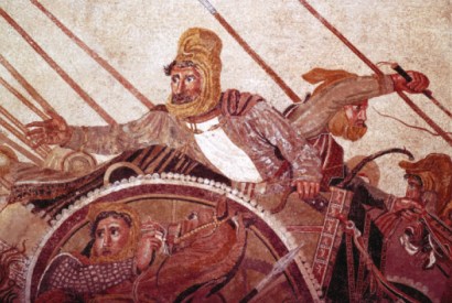 Roman mosaic from Pompeii depicting Darius III at the Battle of Issus (333 BC), in which he was defeated by Alexander the Great