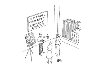 ‘We’re celebrating our first million in sales with electronic cigars and electronic champagne.’